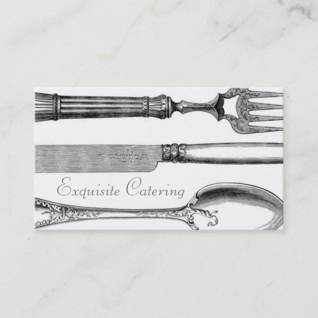 Utsökt bordinställning för GC | Visitkort (Framsida)