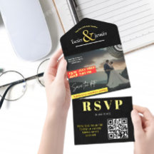 Utsökt bröllopsinbjudan: Upptäck vår Elegan