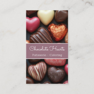 Utsökt chokladhjärtan, bakgrundsserie visitkort
