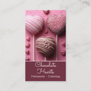 Utsökt chokladhjärtan, bakgrundsserie visitkort
