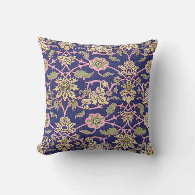 Utsökt designblommigtdekorativ kudde (Framsida)