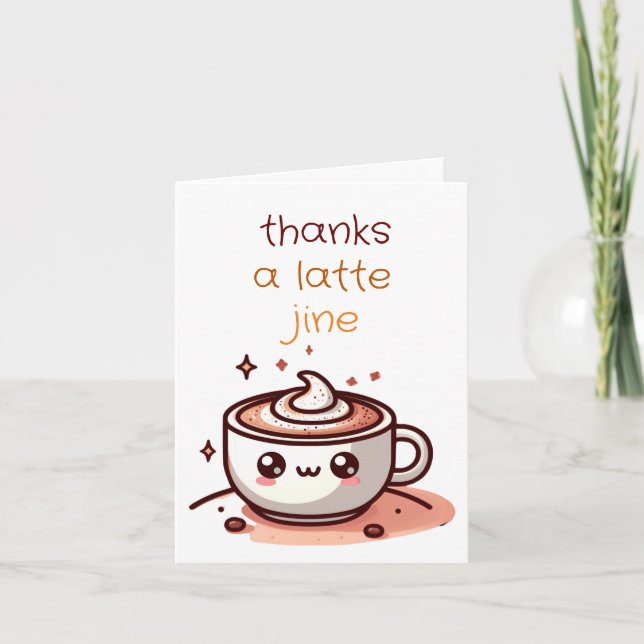 Utsökt en sen kaffe tack du kort (Framsida)