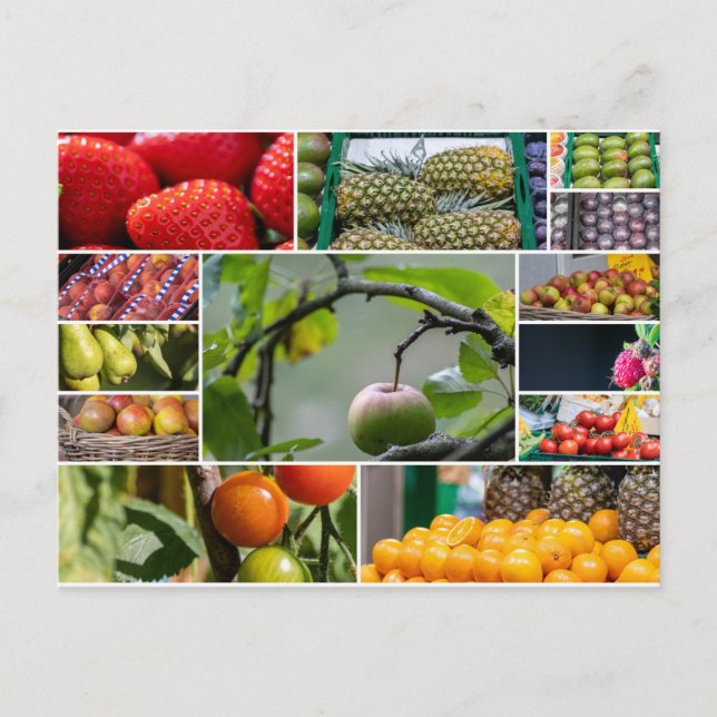 Utsökt fruktiga hälsning, inte bara för vegetarian vykort (Framsida)