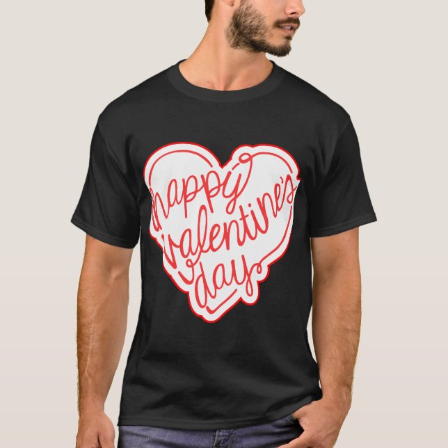 Utsökt handritad design för röda hjärtan ❤️ | Perf T Shirt (Framsida)
