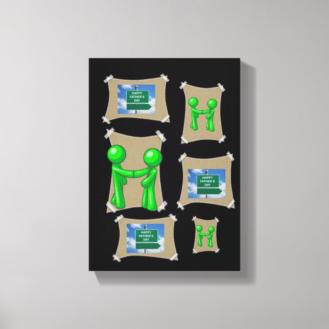 Utsökt Kanvastryck Fars dag Canvas (Framsida)