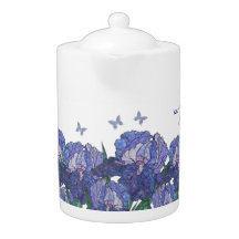 Utsökt kruka #4 för Tea för Irisblommaranpassade