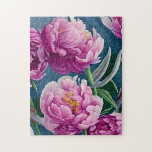 Utsökt Land Garden Peonies Pussel