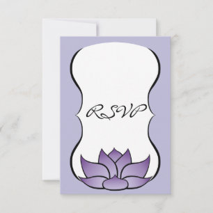 Utsökt Lotus i lila RSVP-kort OSA Kort