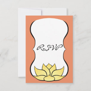 Utsökt Lotus i Solkysst RSVP-kort OSA Kort