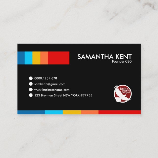 Utsökt majestätisk svart grundarevd visitkort (Framsida)