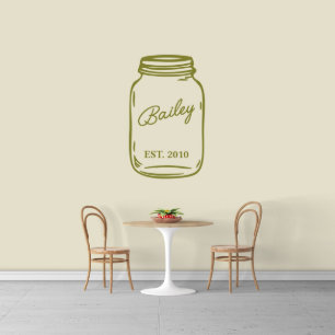 Utsökt Namn i Mason Burk X-Large Wall Decal