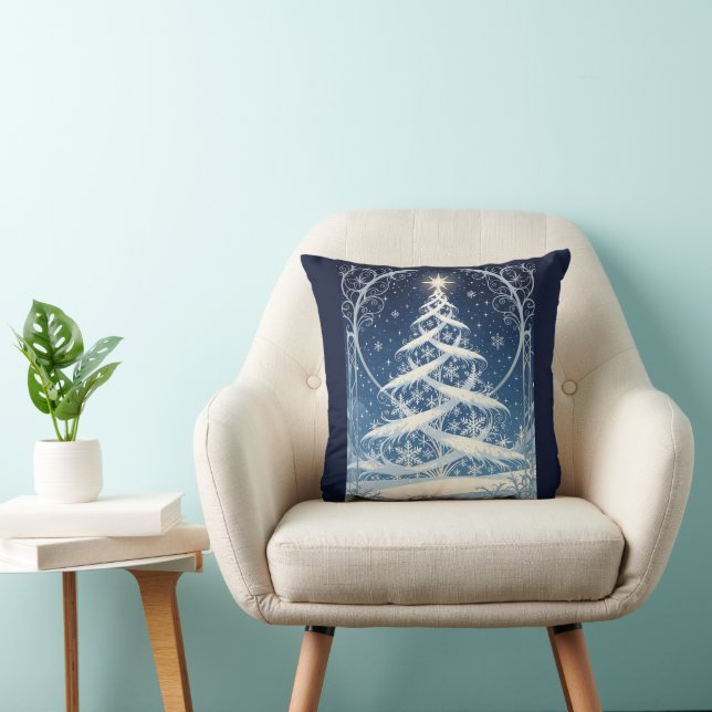 Utsökt Ornamenterad Julgran Kudde (Stol)