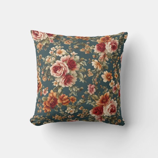 Utsökt Romantic Ro och vackra blommor Kudde (Framsida)