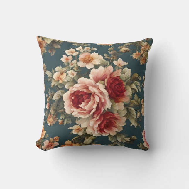 Utsökt Romantic Ro och vackra blommor Kudde (Framsida)