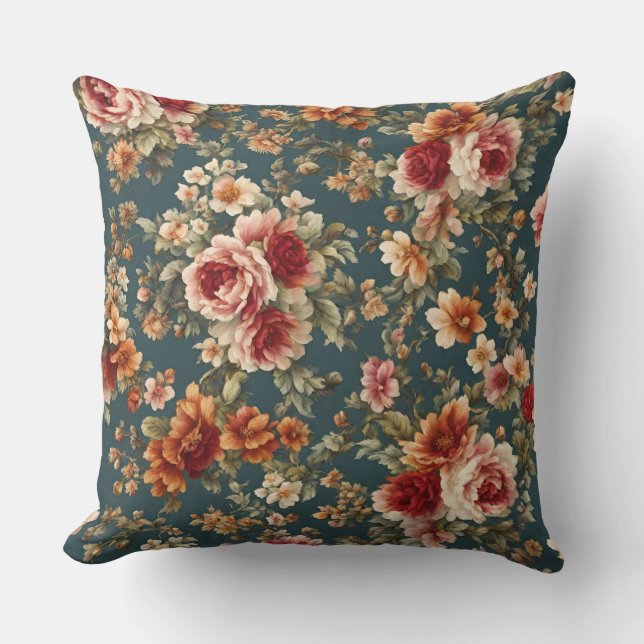 Utsökt Romantic Ro och vackra blommor Kudde (Framsida)