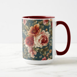 Utsökt Romantic Ro och vackra blommor Mugg