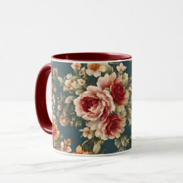 Utsökt Romantic Ro och vackra blommor Mugg