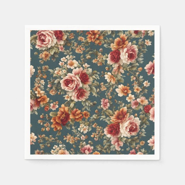 Utsökt Romantic Ro och vackra blommor Pappersservett (Framsidan)