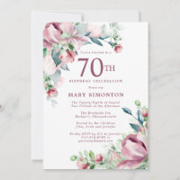 Utsökt rosa rosblomma 70-årsdag