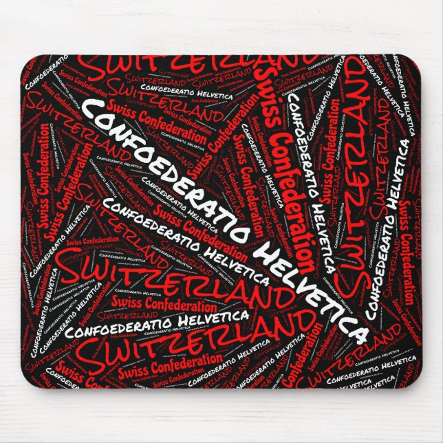 Utsökt Schweiz Flagga Färg Patriotic Musmatta (Framsidan)