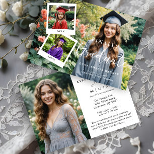Utsökt skriptcollage 4 bilder Tidslinje Examen Inbjudningar
