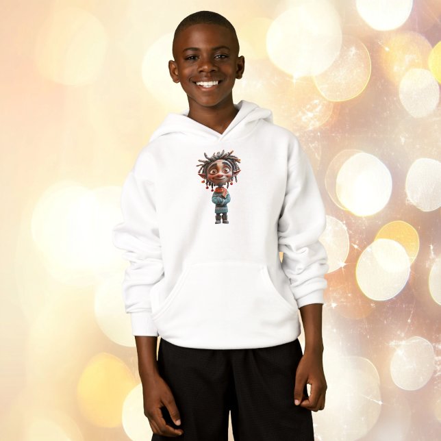 Utsökt Tonåring jul Elf Boy's Hoodie T Shirt (Skapare uppladdad)