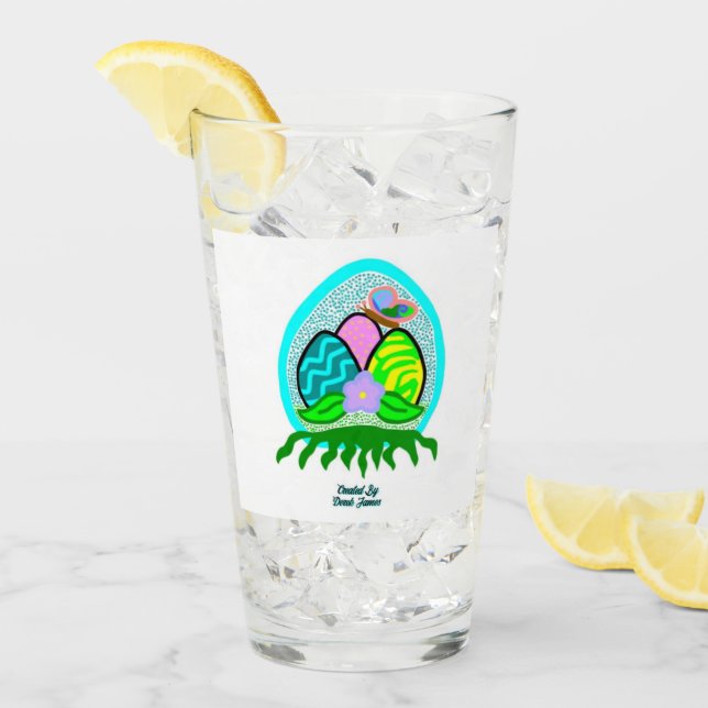 Utsökta Påskägg Glass Tumbler Glaskopp (Framsida Ice)