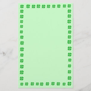 Utsökta shamrocks som rimmades i Guld Stationery Brevpapper