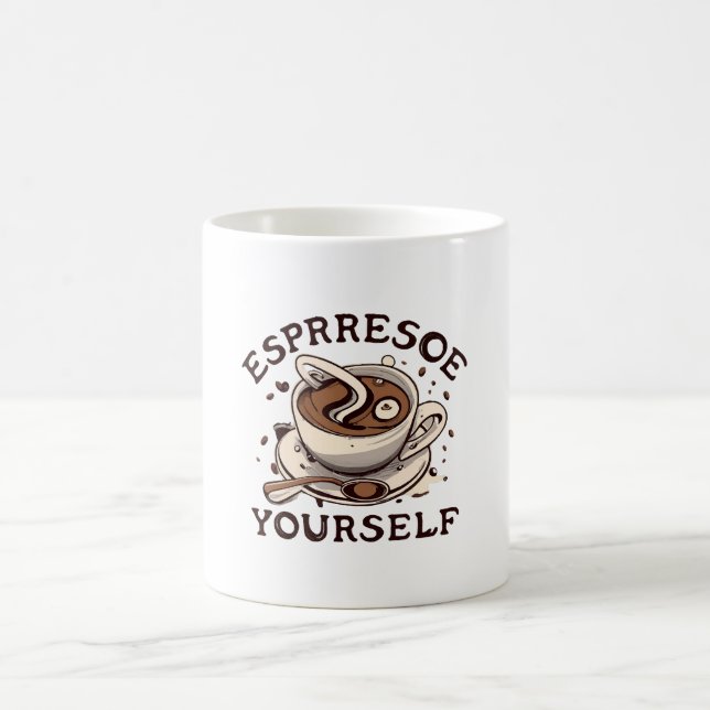 Utsöndra dig själv kaffemugg (Center)