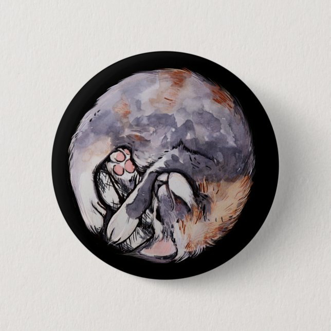 Utspädd Calico-katat Cuddle Caturday-katat Knapp (Framsida)