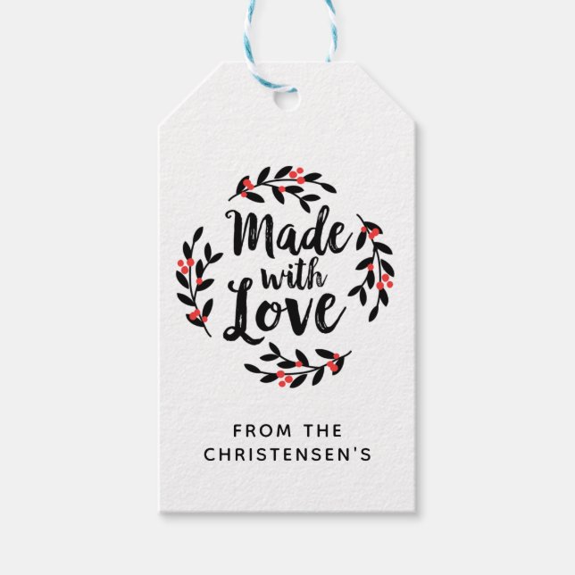 Utspädd handdator med Kärlek Presentetikett (Framsidan)