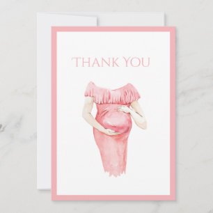 Utspädd Mamma för Rosa att bli babystötare Tack Kort