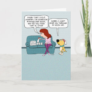 Utspädd och Rolig hund med hönsfödelsedag Kort