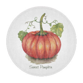 Utspädd pumpa med vindruvor i vattenfärg