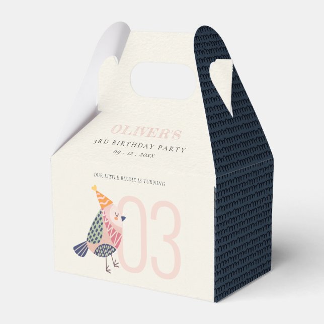 Utspädd  Rosa Blåfåglar oavsett ålder Presentaskar (Framsidan Sidan)