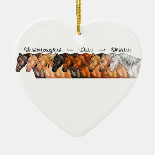 Utspädda hästar julgransprydnad keramik (Framsidan)