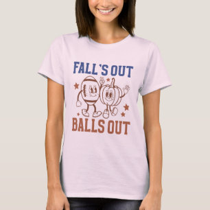 Utspelning av fotboll i bollar t shirt