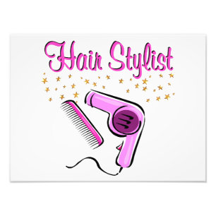 UTSTÅENDE HÅRDSTYLIST OCH BEAUTICIAN FOTOTRYCK