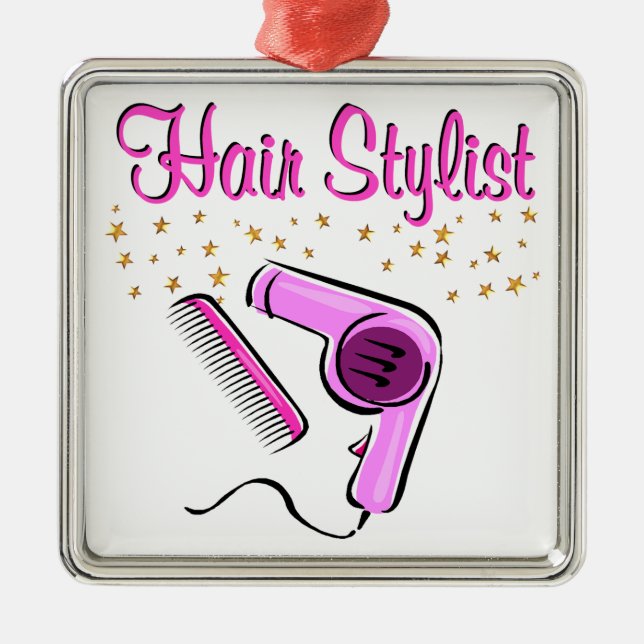 UTSTÅENDE HÅRDSTYLIST OCH BEAUTICIAN JULGRANSPRYDNAD METALL (Framsidan)