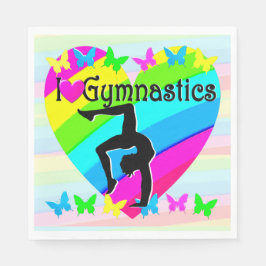 UTSTÅENDE I KÄRLEK GYMNASTICS DESIGN PAPPERSSERVETT