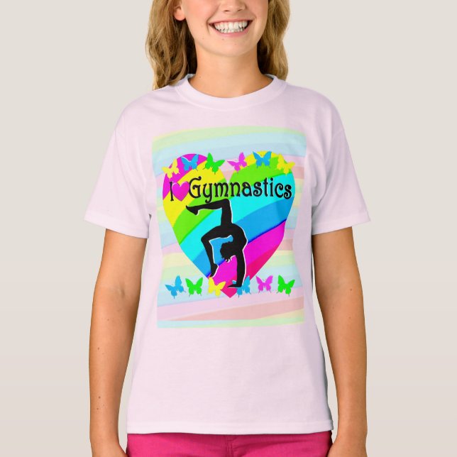 UTSTÅENDE I KÄRLEK GYMNASTICS DESIGN T SHIRT (Framsida)