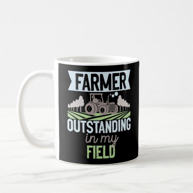 Utstående jordbrukare i min Fält-traktor Kaffemugg (Vänster)