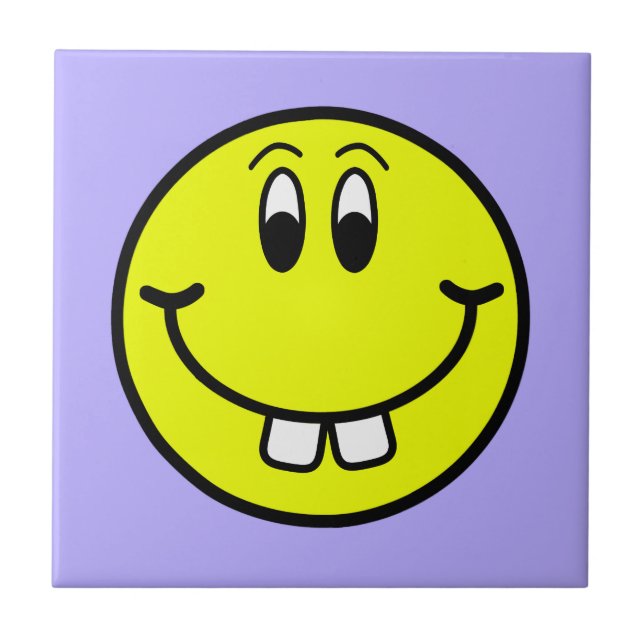 Utstående tänder som ler ansikteEmoji det Kakelplatta (Framsidan)