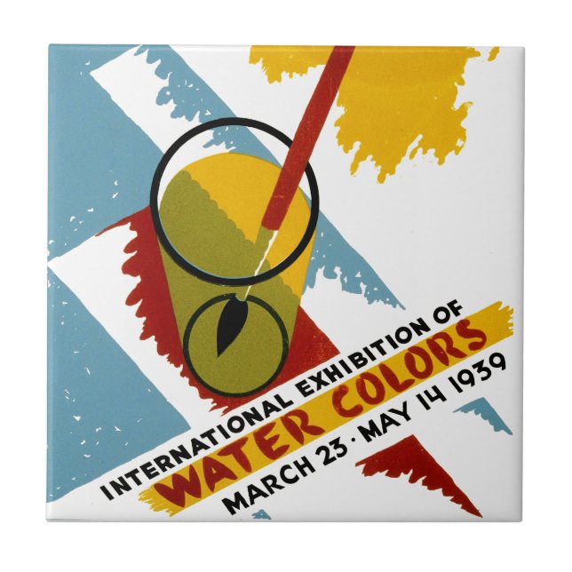 Utställning av internationell Vatten Färg Kakelplatta (Framsidan)