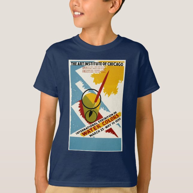 Utställning av internationell Vatten Färg Tee Shirt (Framsida)
