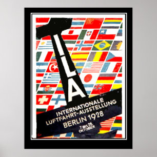 Utställning av luftfarten i Berlin 1928 Vintage af Poster