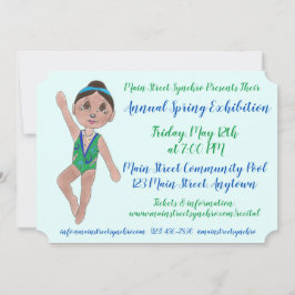 Utställning av synkroniserad swimming Simma Team B Inbjudningar