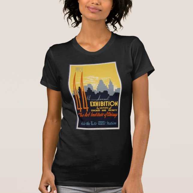 Utställning för konstinstitut 44th t shirt (Framsida)