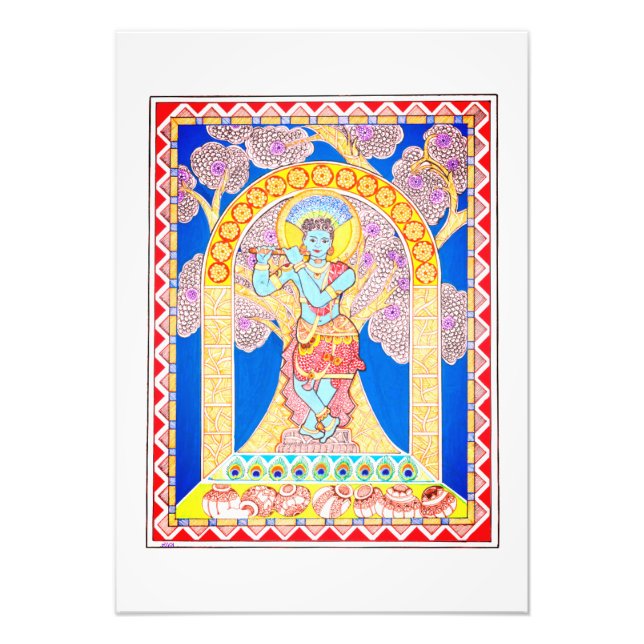 Utställning - Krishna motif Fototryck (Framsidan)