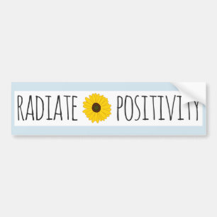 Utstråla Positivitysolrosen Bildekal
